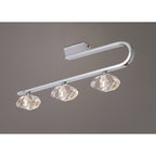 M0421 Alfa Ceiling Linear Bar 3 Light G9 Polished Chrome