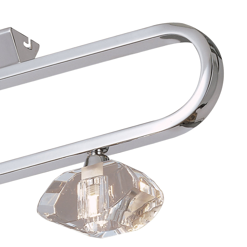 M0421 Alfa Ceiling Linear Bar 3 Light G9 Polished Chrome
