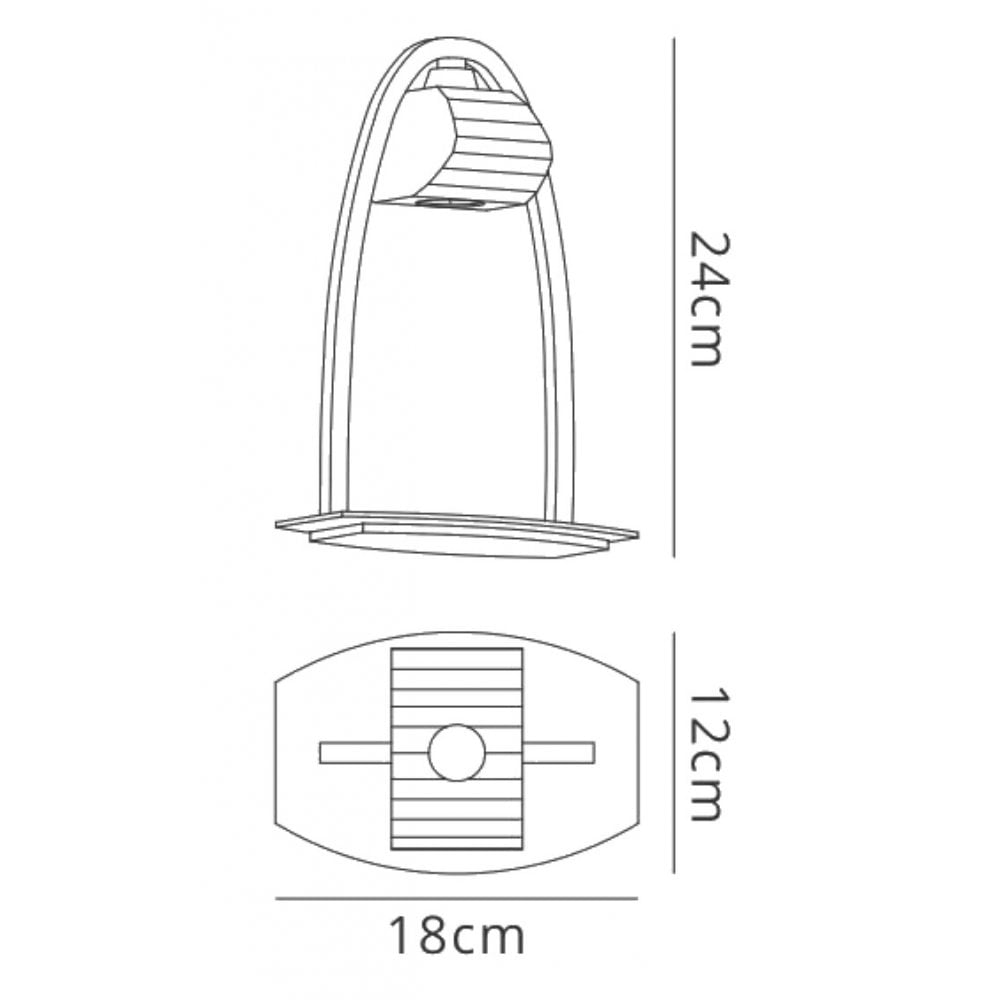 M0425 Alfa Large Table Lamp 1 Light G9 Polished Chrome