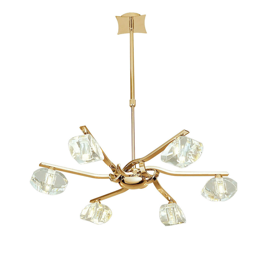 M0551FG Alfa Telescopic Convertible To Semi Flush 6 Light G9 French Gold