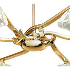 M0551FG Alfa Telescopic Convertible To Semi Flush 6 Light G9 French Gold