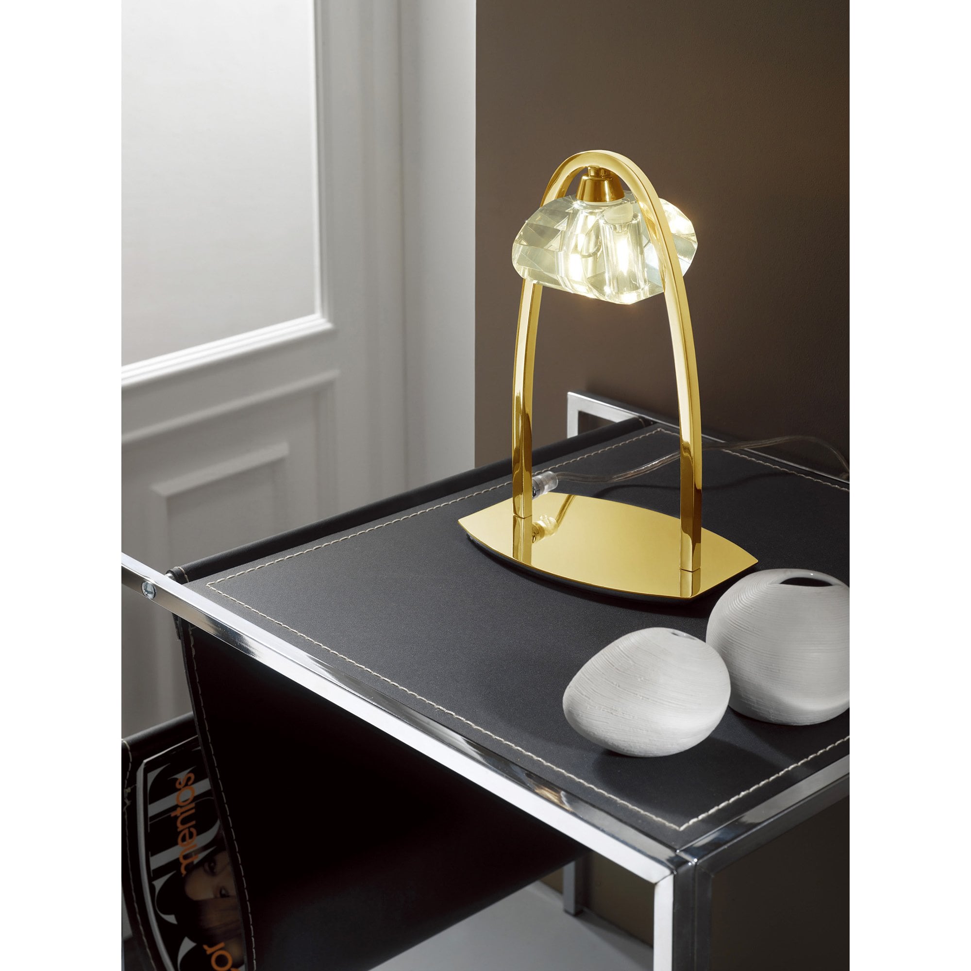 M0563FG Alfa Table Lamp 1 Light G9 French Gold