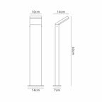 M8151 Alpine Outdoor Bollard 12W LED Anthracite