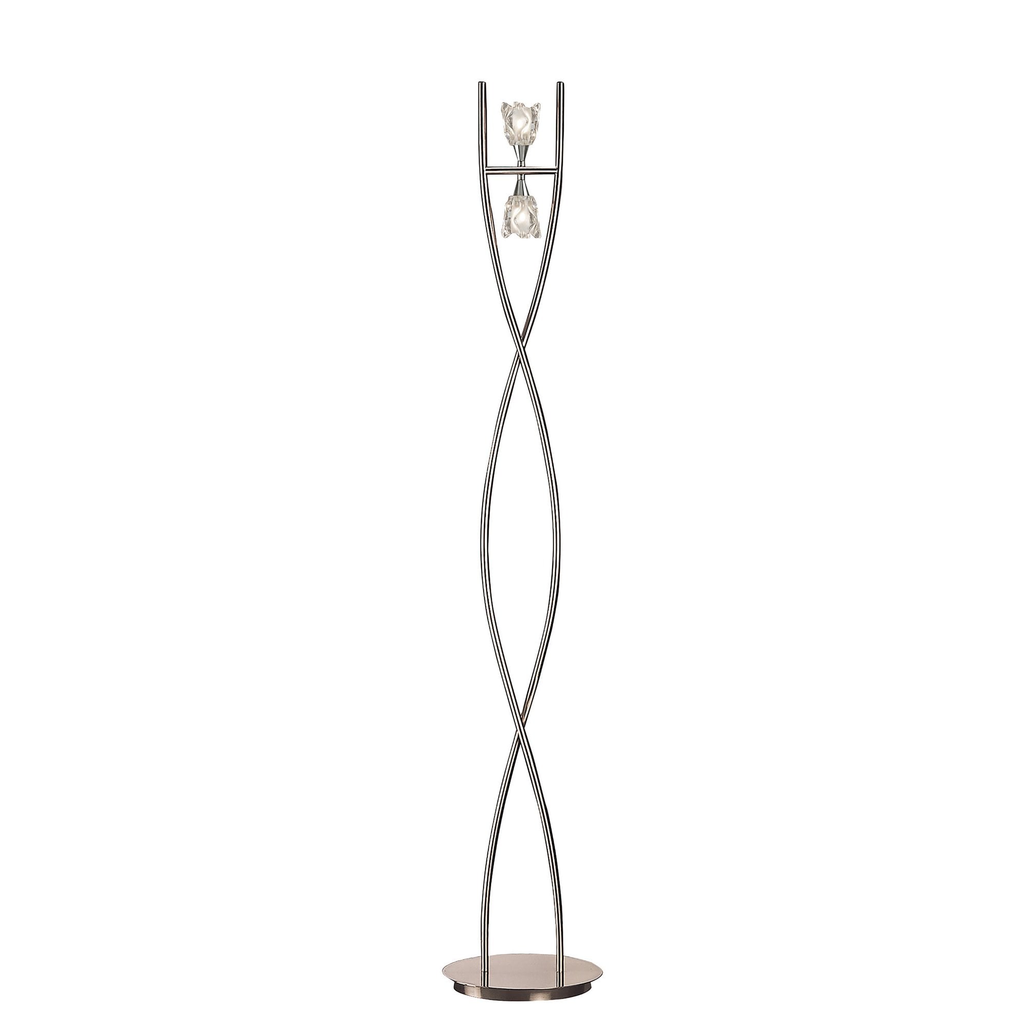 M0583 Amel Floor Lamp 2 Light G9 Polished Chrome