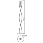 M0583 Amel Floor Lamp 2 Light G9 Polished Chrome