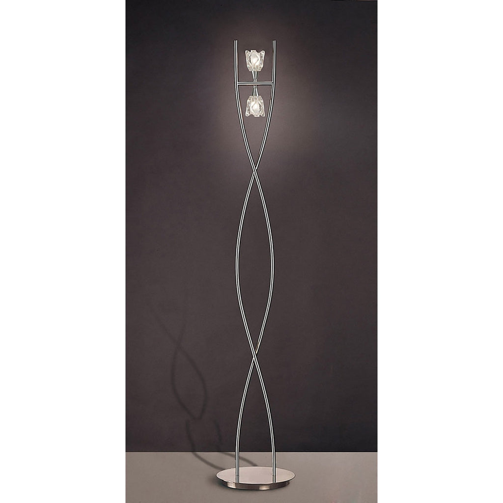 M0583 Amel Floor Lamp 2 Light G9 Polished Chrome