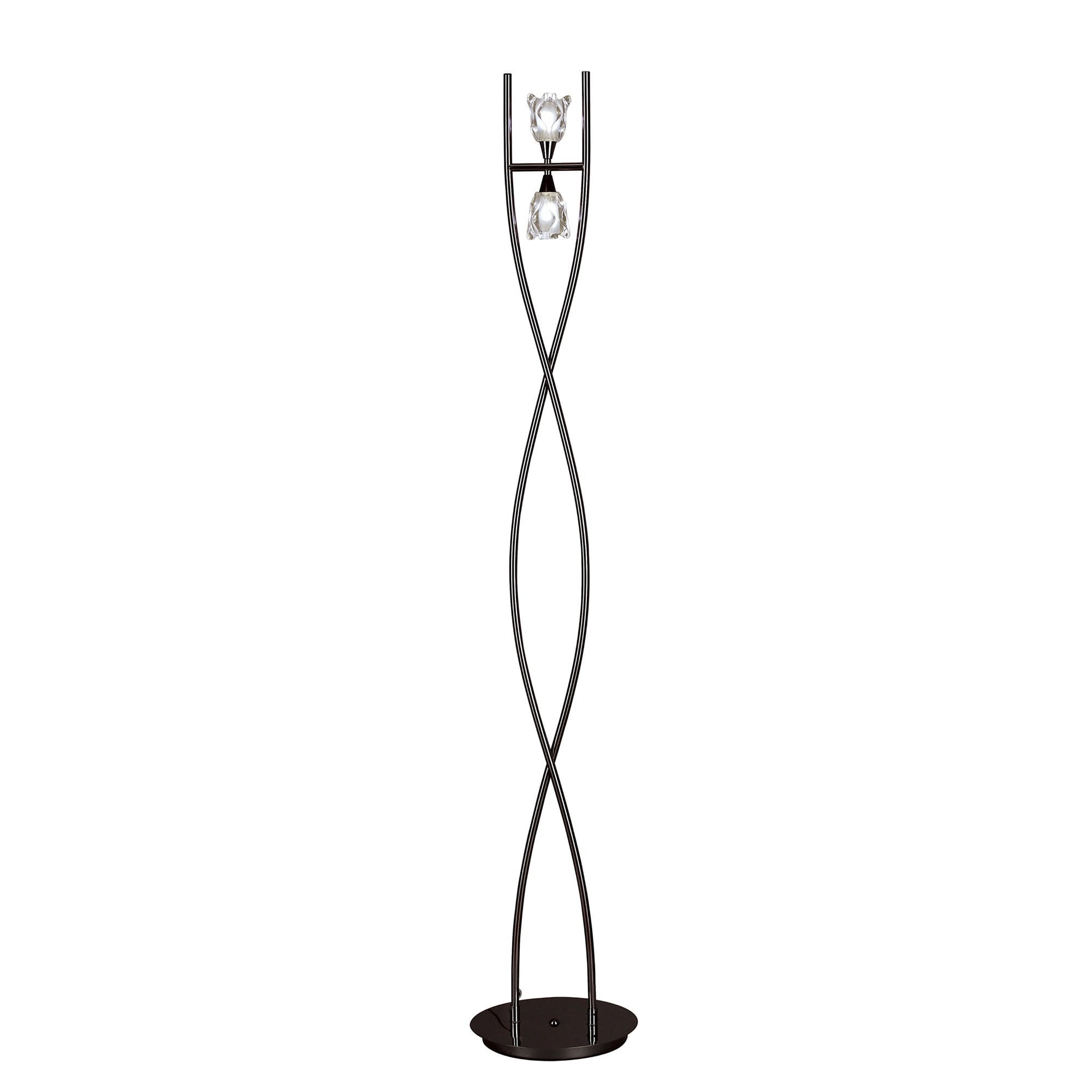 M0583BC Amel Floor Lamp 2 Light G9 Black Chrome