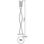M0583BC Amel Floor Lamp 2 Light G9 Black Chrome