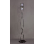 M0583BC Amel Floor Lamp 2 Light G9 Black Chrome