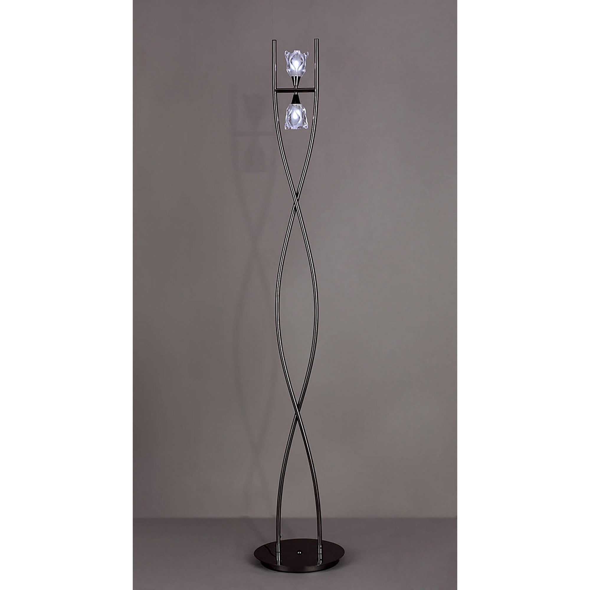 M0583BC Amel Floor Lamp 2 Light G9 Black Chrome