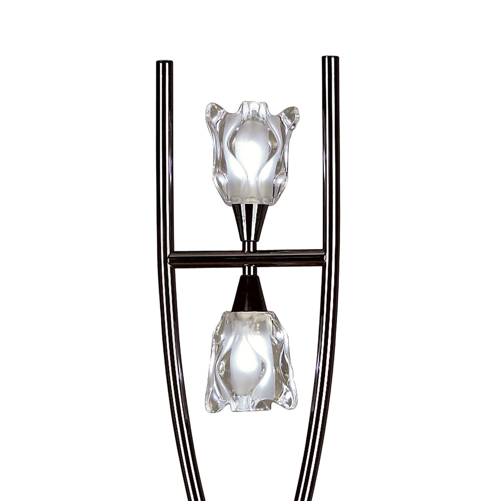 M0583BC Amel Floor Lamp 2 Light G9 Black Chrome