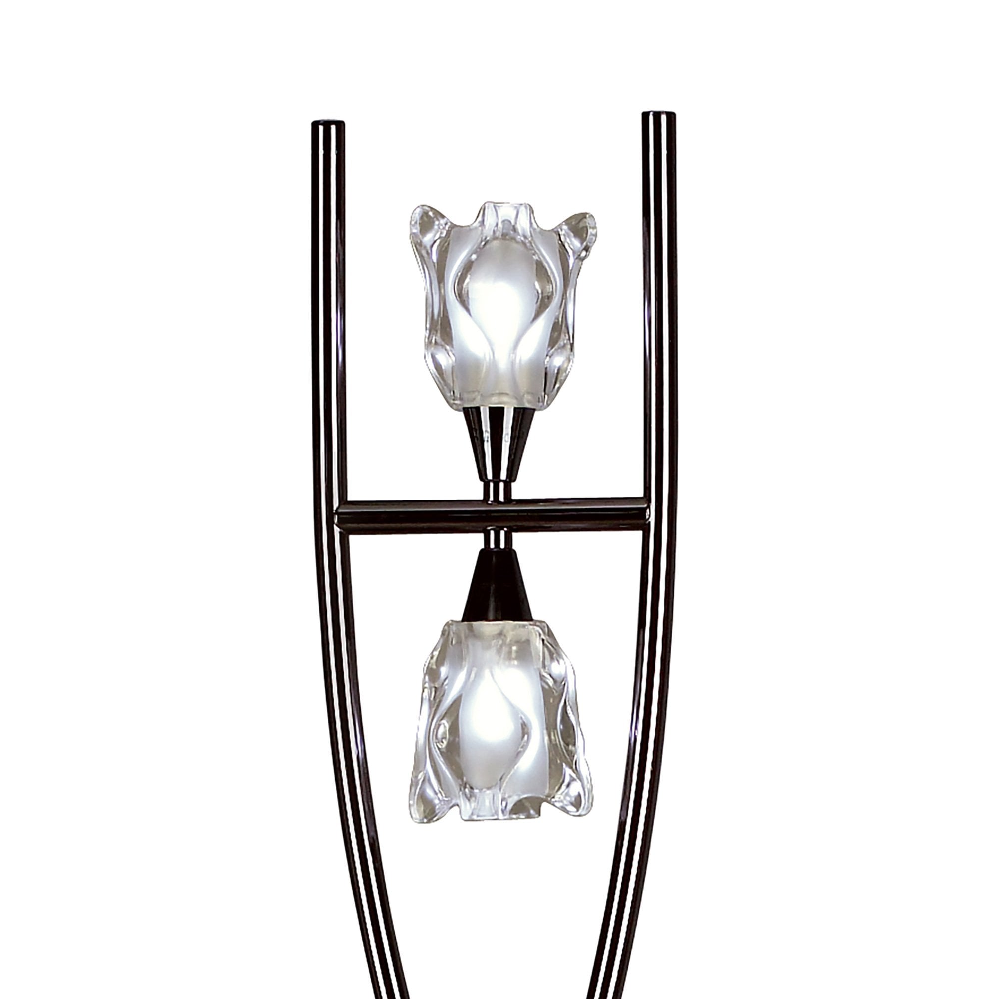 M0583BC Amel Floor Lamp 2 Light G9 Black Chrome