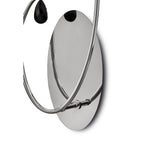 M6316 Andrea Wall Light 2 Light Polished Chrome White Shades Black Crystal Droplets