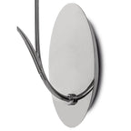 M6317 Andrea Wall Light 1 Light Polished Chrome White Shades Black Crystal Droplets