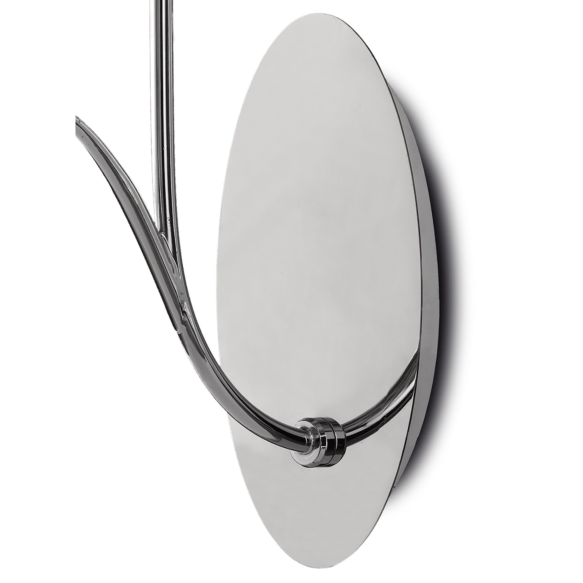 M6317 Andrea Wall Light 1 Light Polished Chrome White Shades Black Crystal Droplets