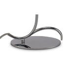 M6319 Andrea Table Lamp 45cm 1 Light Polished Chrome White Shades Black Crystal Droplets