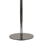 M6320 Andrea Floor Lamp 175cm 2 Light Polished Chrome White Shades Black Crystal Droplets