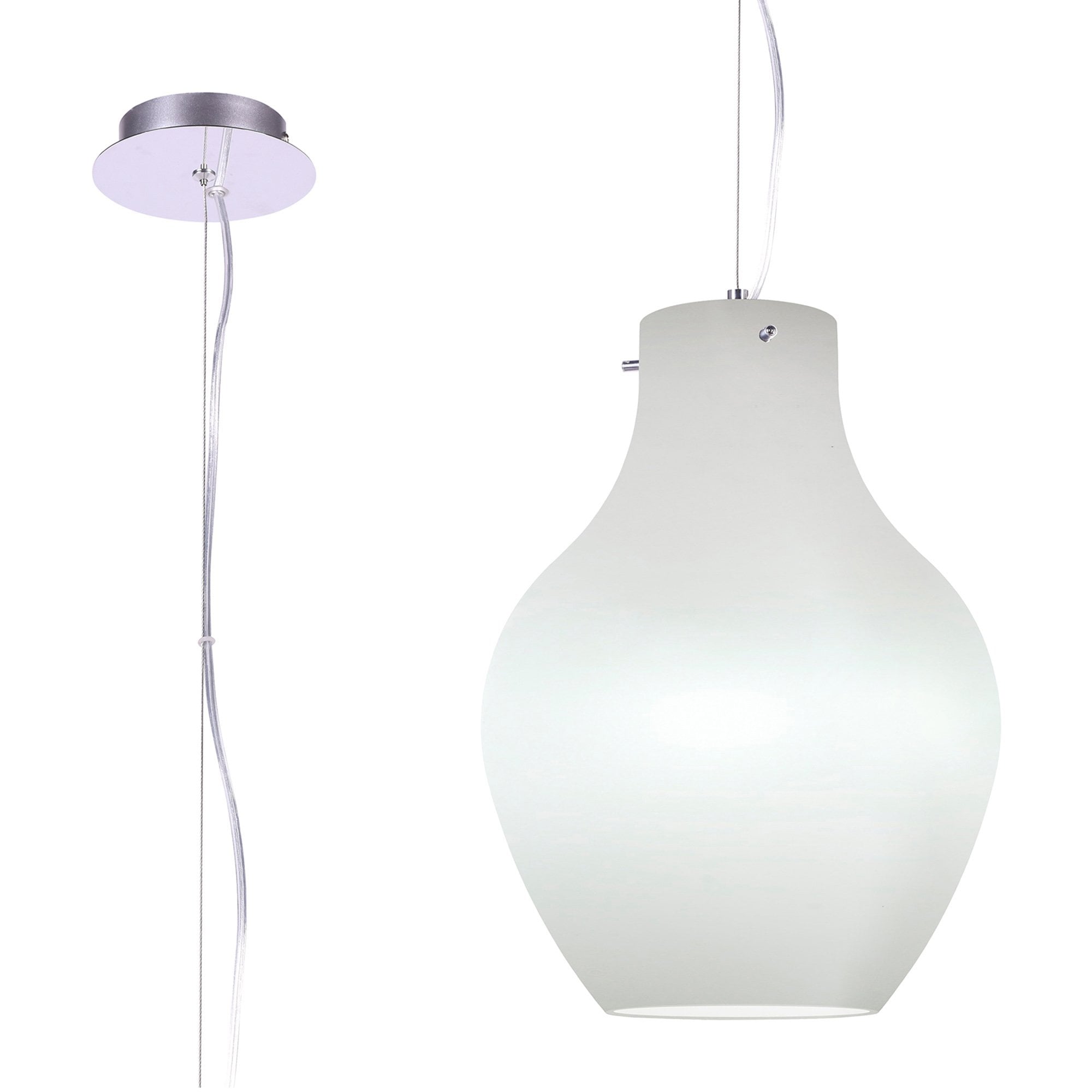 M6270 Anfora Pendant 28cm Round 1 Light White
