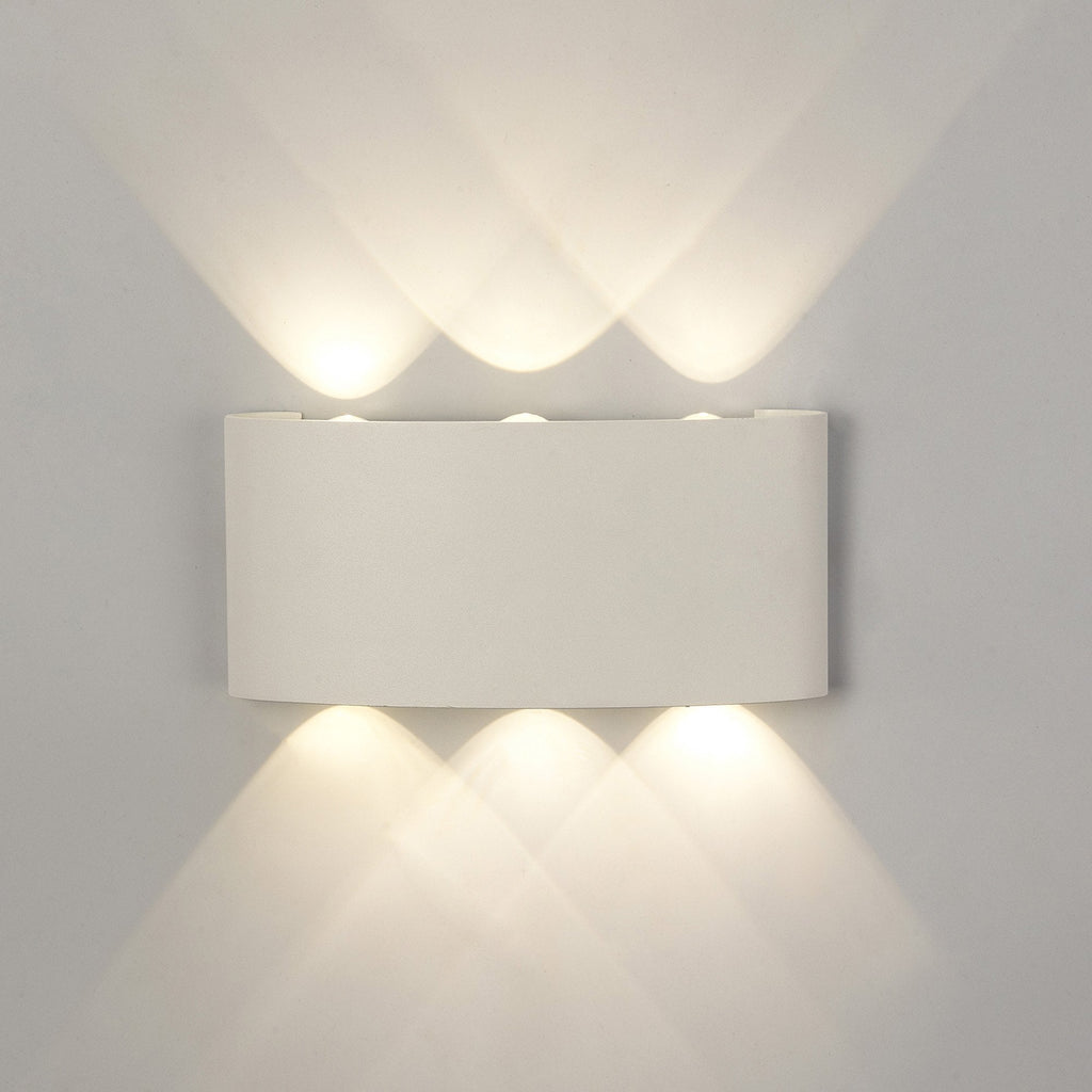 M6541 Arcs Outdoor Wall Lamp 6W LED Sand White