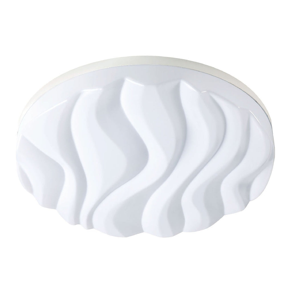 M5040 Arena Bathroom Flush Ceiling/Wall Light Large Round 45W LED Matt White/White Acrylic