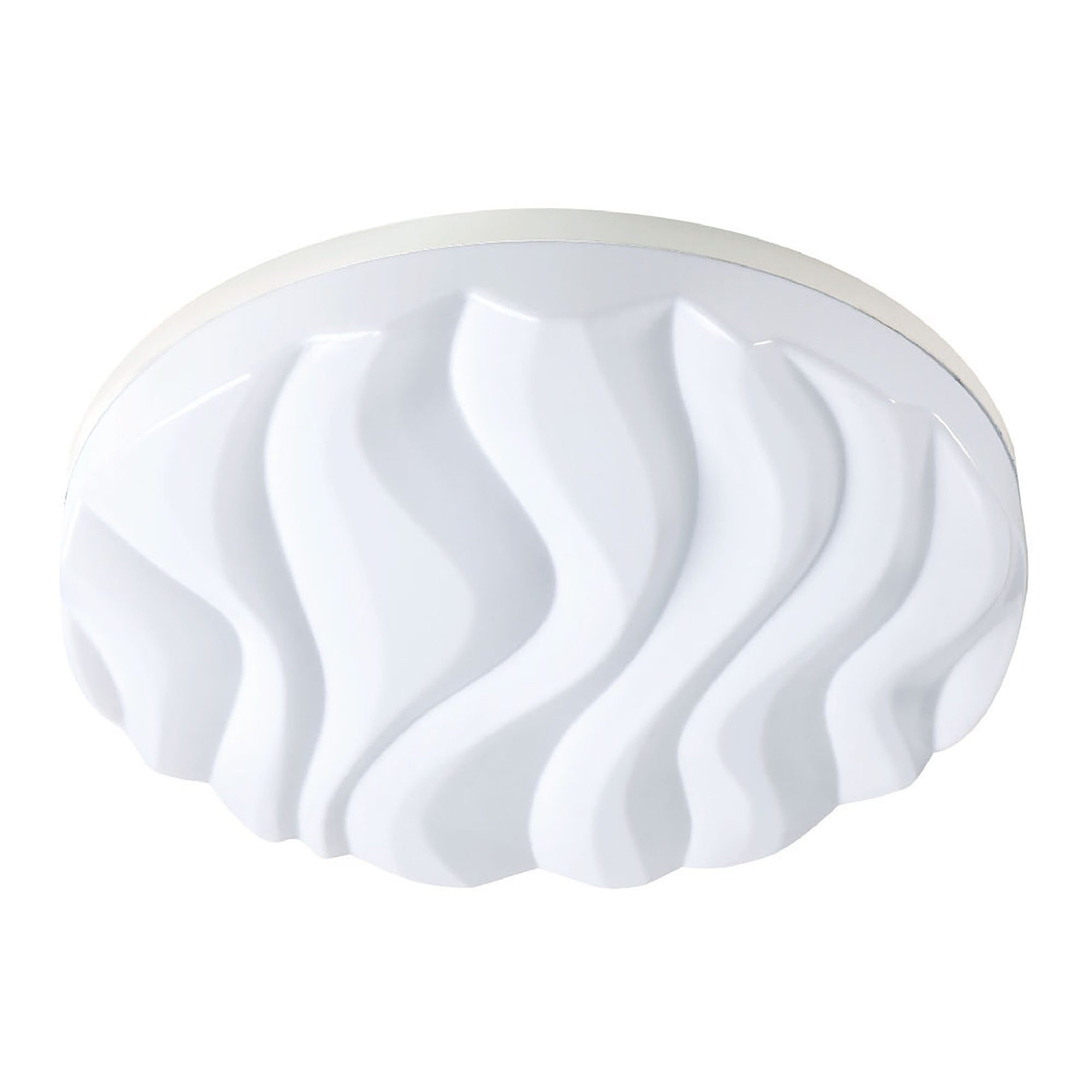 M5040 Arena Bathroom Flush Ceiling/Wall Light Large Round 45W LED Matt White/White Acrylic