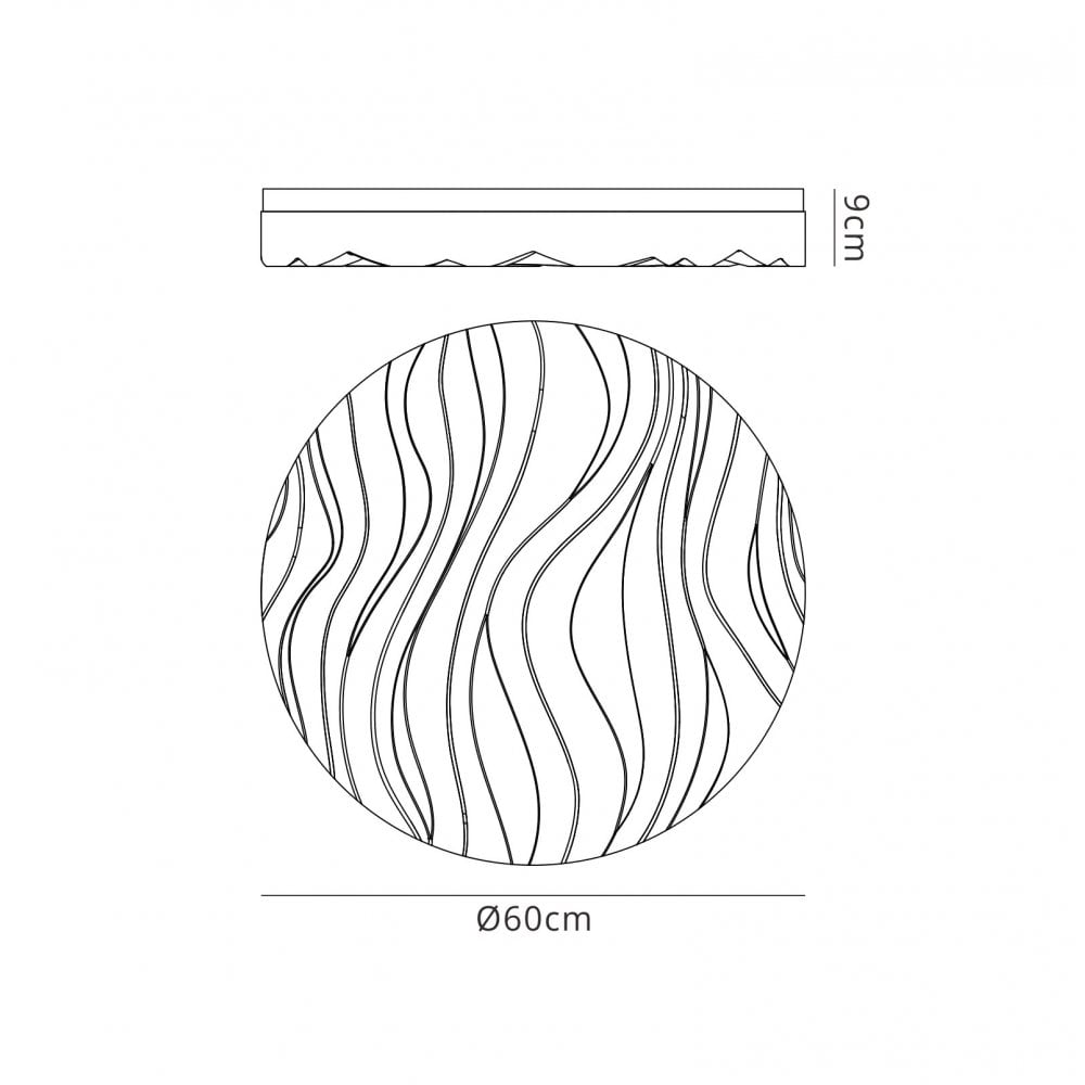 M5040 Arena Bathroom Flush Ceiling/Wall Light Large Round 45W LED Matt White/White Acrylic