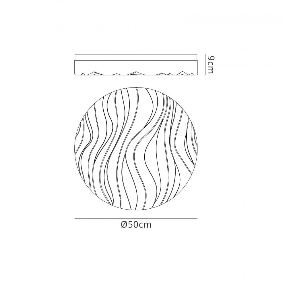 M5041 Arena Bathroom Ceiling/Wall Light Medium Round 36W LED Matt White/White Acrylic