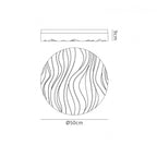 M5041 Arena Bathroom Ceiling/Wall Light Medium Round 36W LED Matt White/White Acrylic