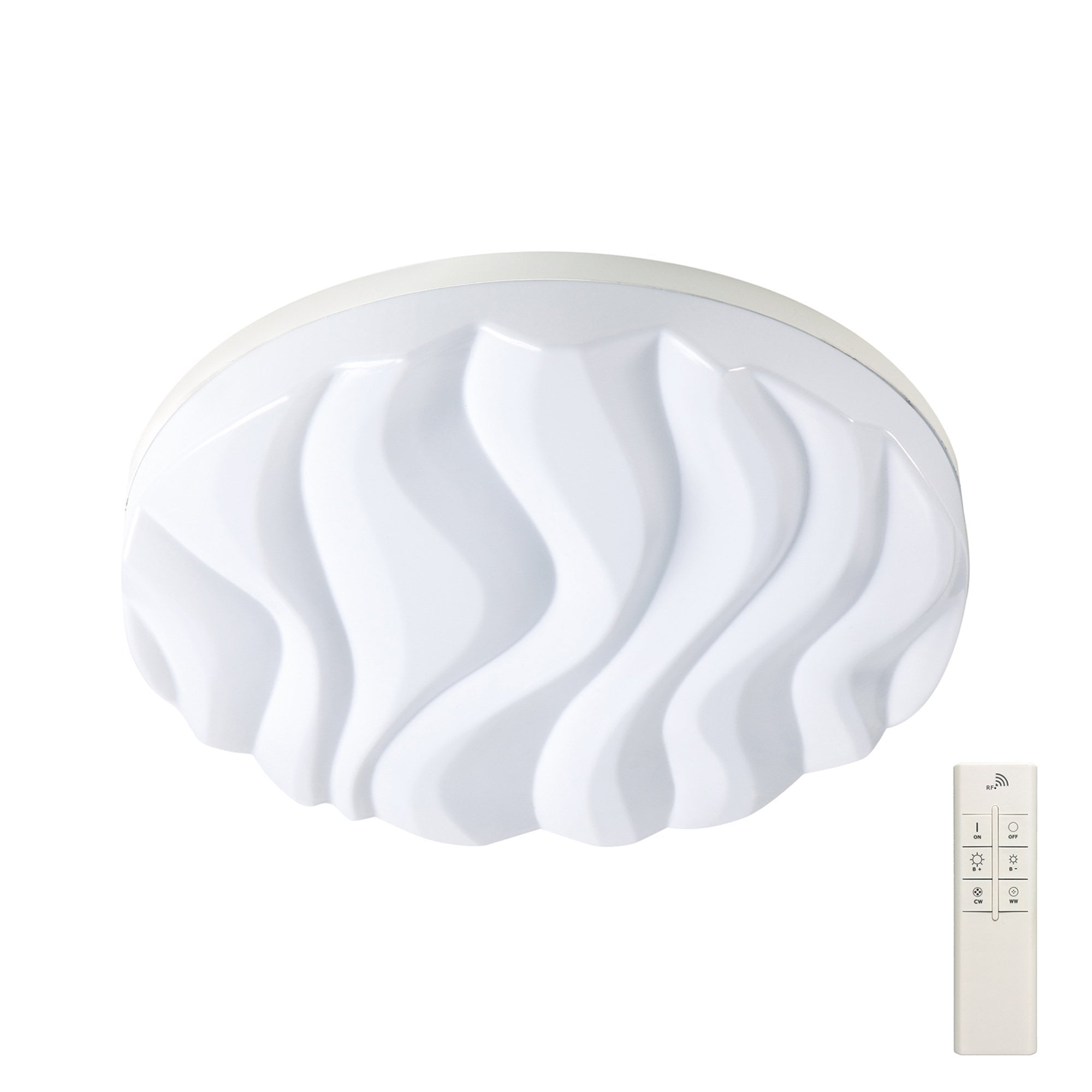 M5041R Arena Bathroom Ceiling / Wall Light Medium Round 40W LED Dimmable Matt White / Acrylic