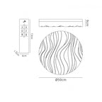 M5041R Arena Bathroom Ceiling / Wall Light Medium Round 40W LED Dimmable Matt White / Acrylic