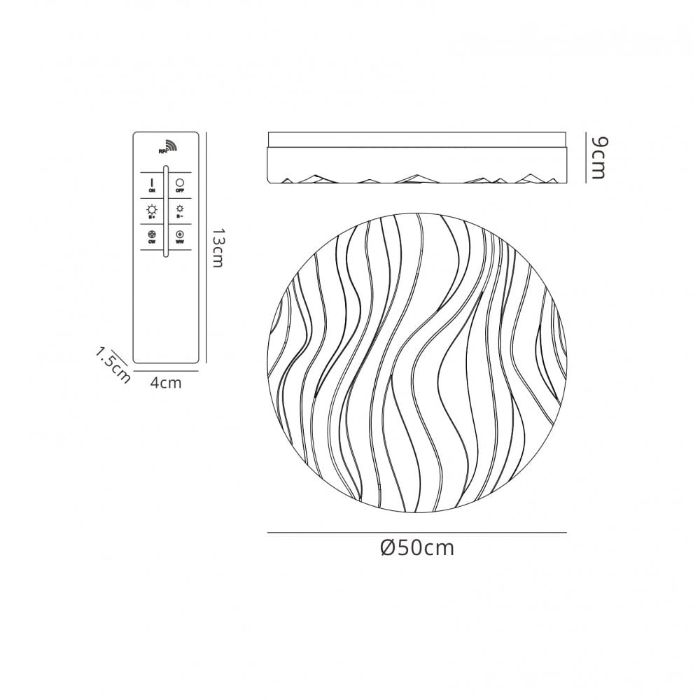 M5041R Arena Bathroom Ceiling / Wall Light Medium Round 40W LED Dimmable Matt White / Acrylic
