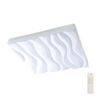 M5043R Arena Bathroom Ceiling / Wall Light Large Square 60W LED Dimmable Matt White / Acrylic