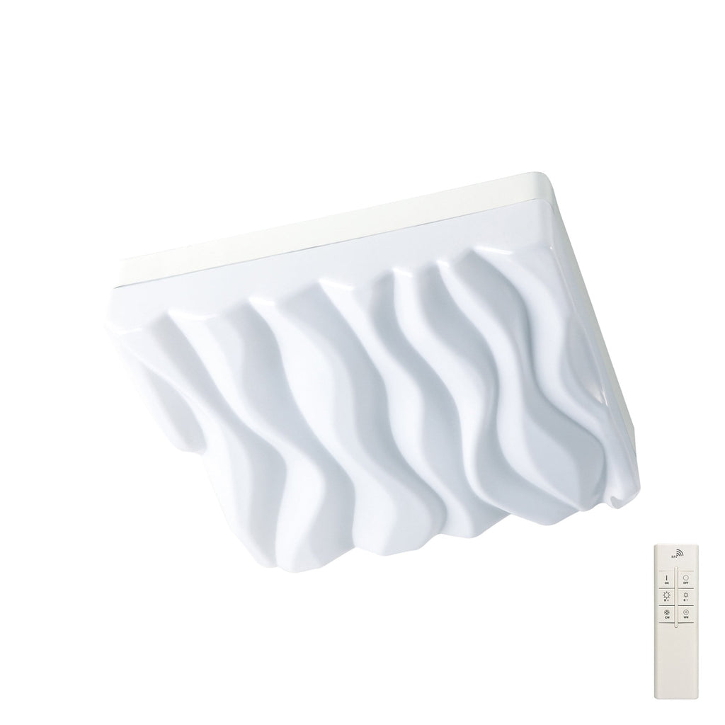 M5044R Arena Bathroom Ceiling / Wall Light Medium Square 40W LED Dimmable Matt White / Acrylic