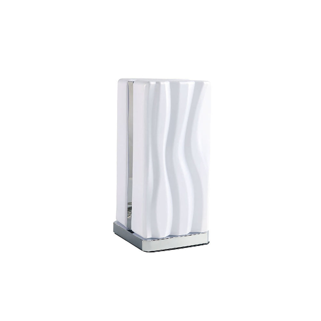 M5046 Arena Bathroom Table Lamp 8W LED White IP20 Polished Chrome/White Acrylic