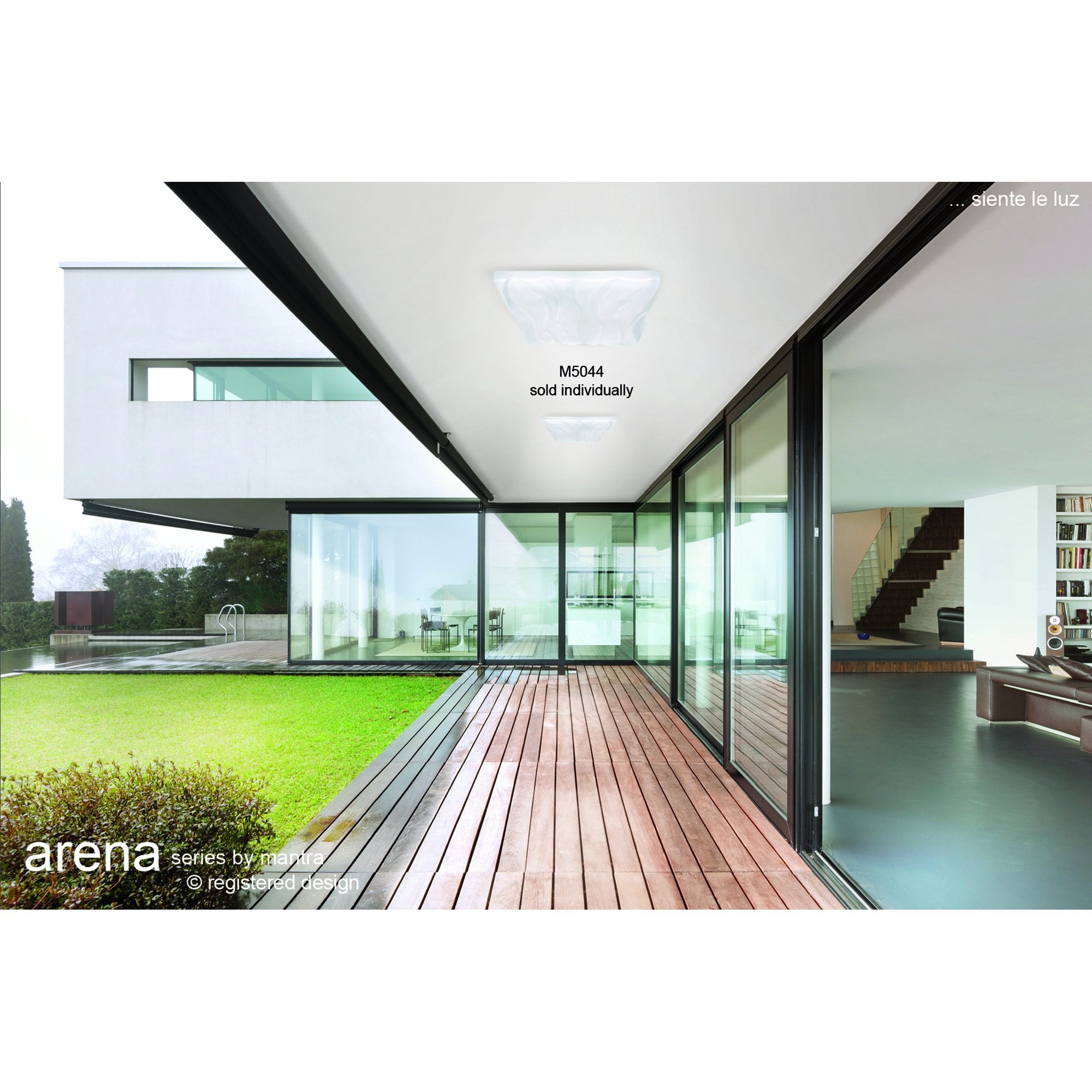 M5046 Arena Bathroom Table Lamp 8W LED White IP20 Polished Chrome/White Acrylic