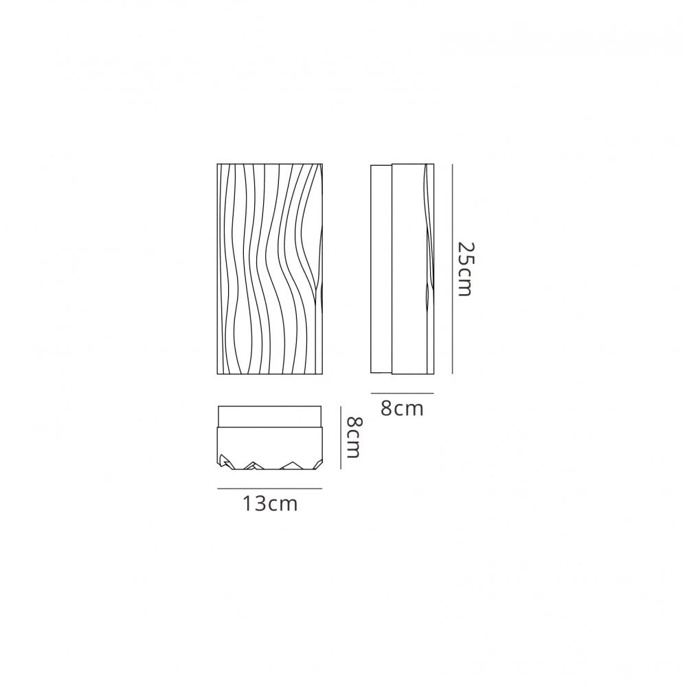 M5047 Arena Bathroom Wall Lamp 12W LED White Polished Chrome / White Acrylic