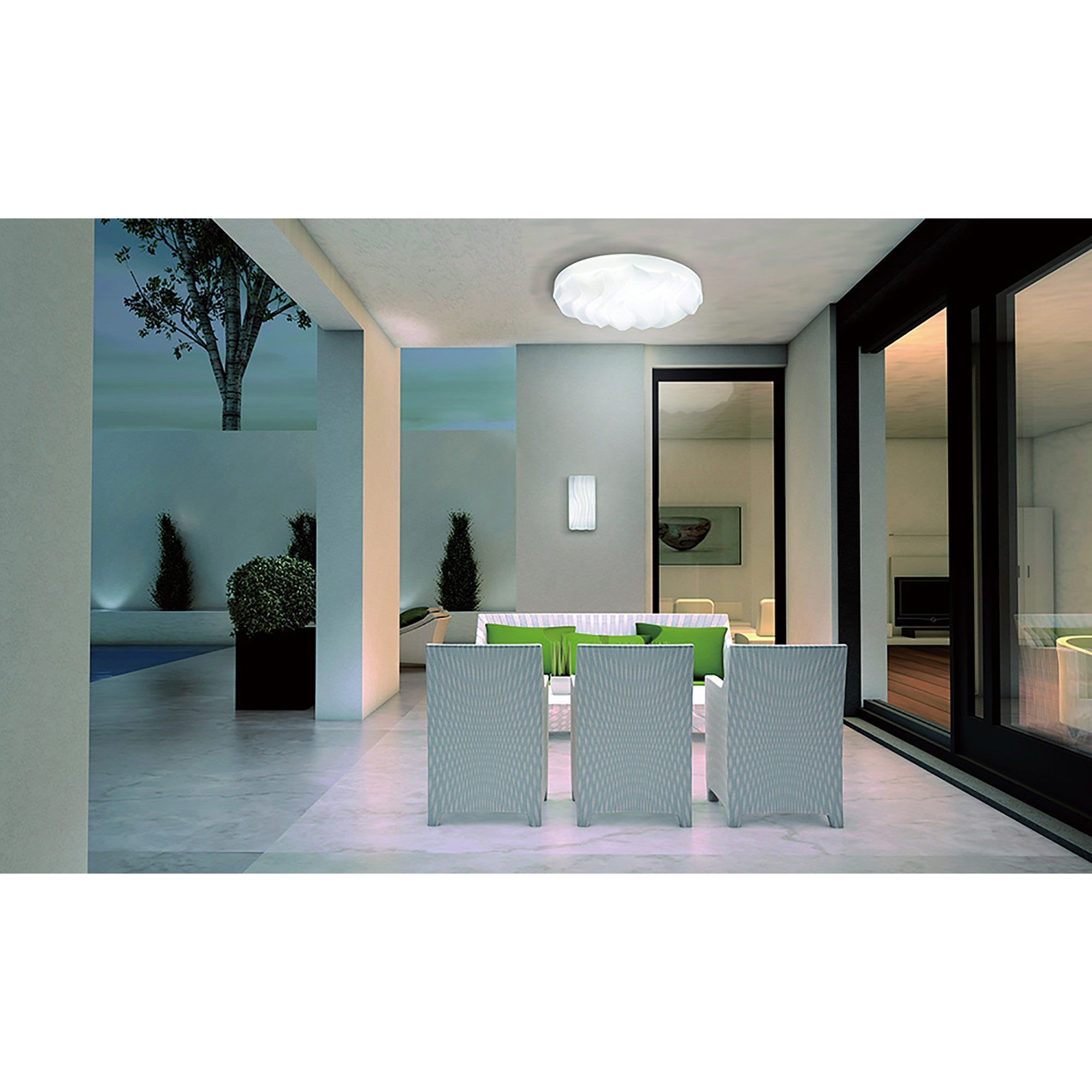 M5047 Arena Bathroom Wall Lamp 12W LED White Polished Chrome / White Acrylic