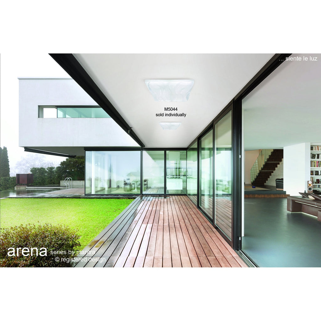 M5047 Arena Bathroom Wall Lamp 12W LED White Polished Chrome / White Acrylic