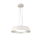 M4840 Argenta Pendant Small 18W LED Matt White/Silver/White Acrylic