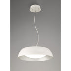 M4840 Argenta Pendant Small 18W LED Matt White/Silver/White Acrylic