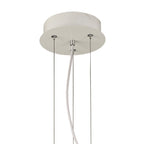 M4840 Argenta Pendant Small 18W LED Matt White/Silver/White Acrylic