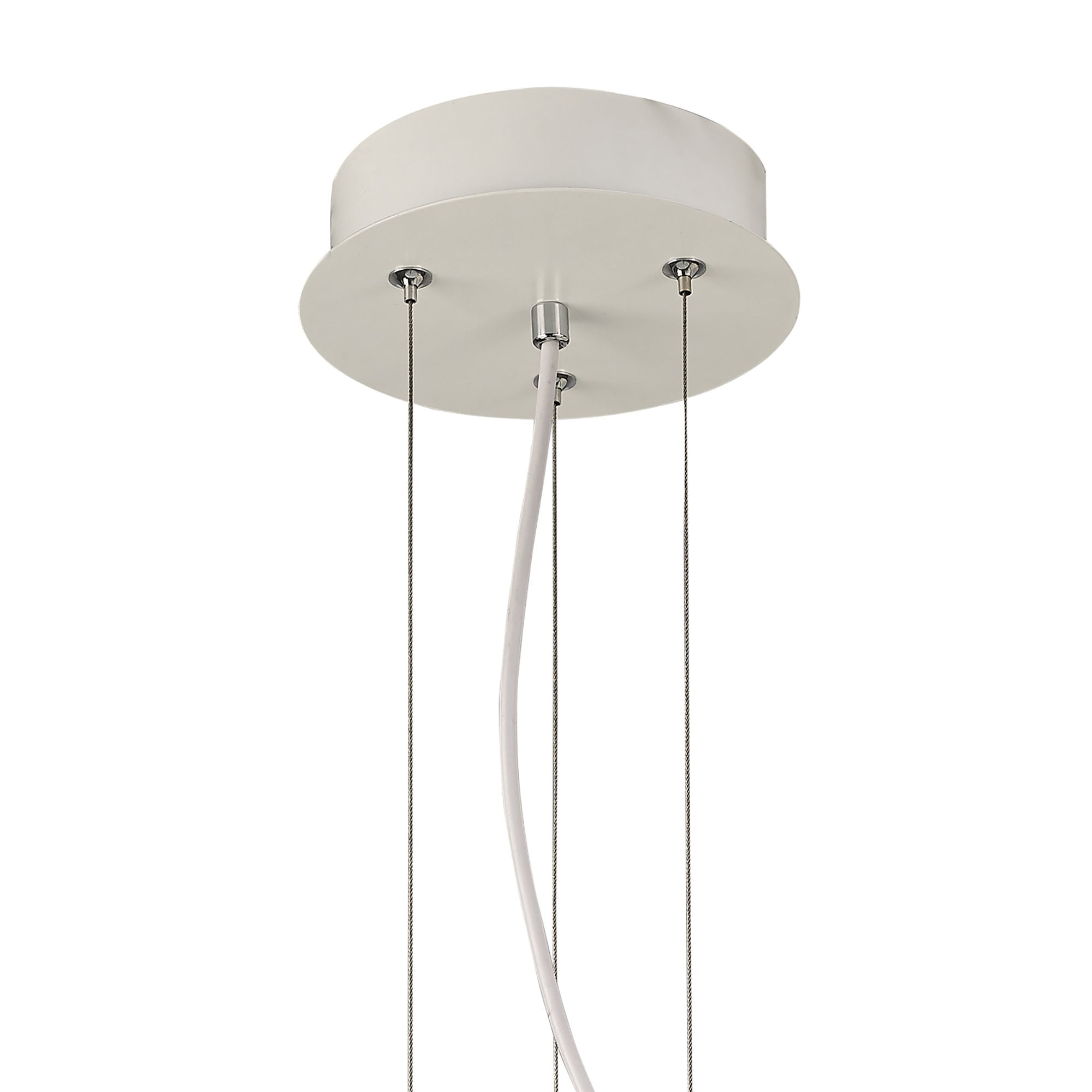 M4840 Argenta Pendant Small 18W LED Matt White/Silver/White Acrylic