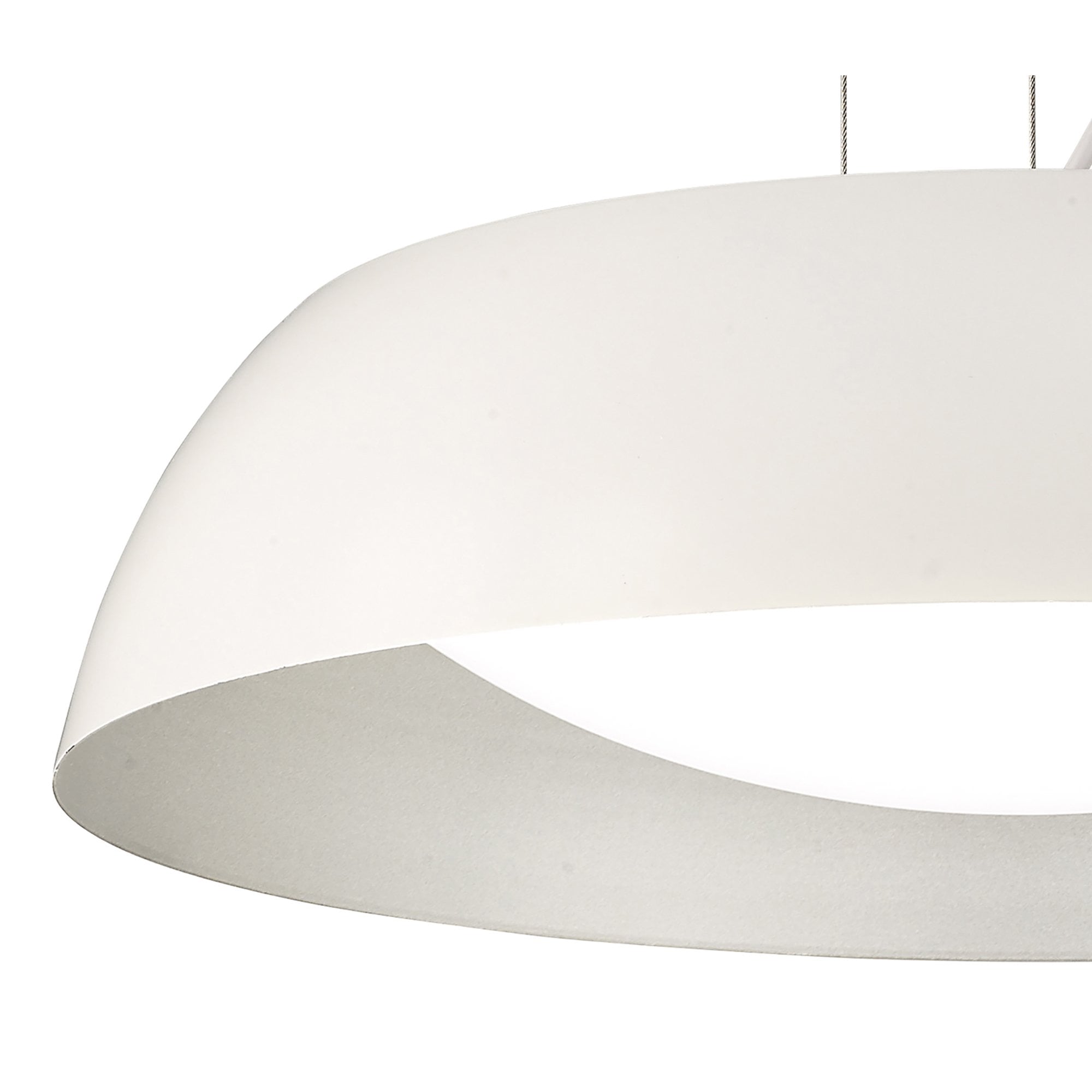 M4840 Argenta Pendant Small 18W LED Matt White/Silver/White Acrylic