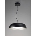 M4841 Argenta Pendant Small 18W LED Matt Black/Silver/White Acrylic