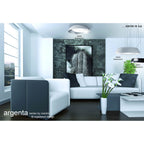 M4841 Argenta Pendant Small 18W LED Matt Black/Silver/White Acrylic