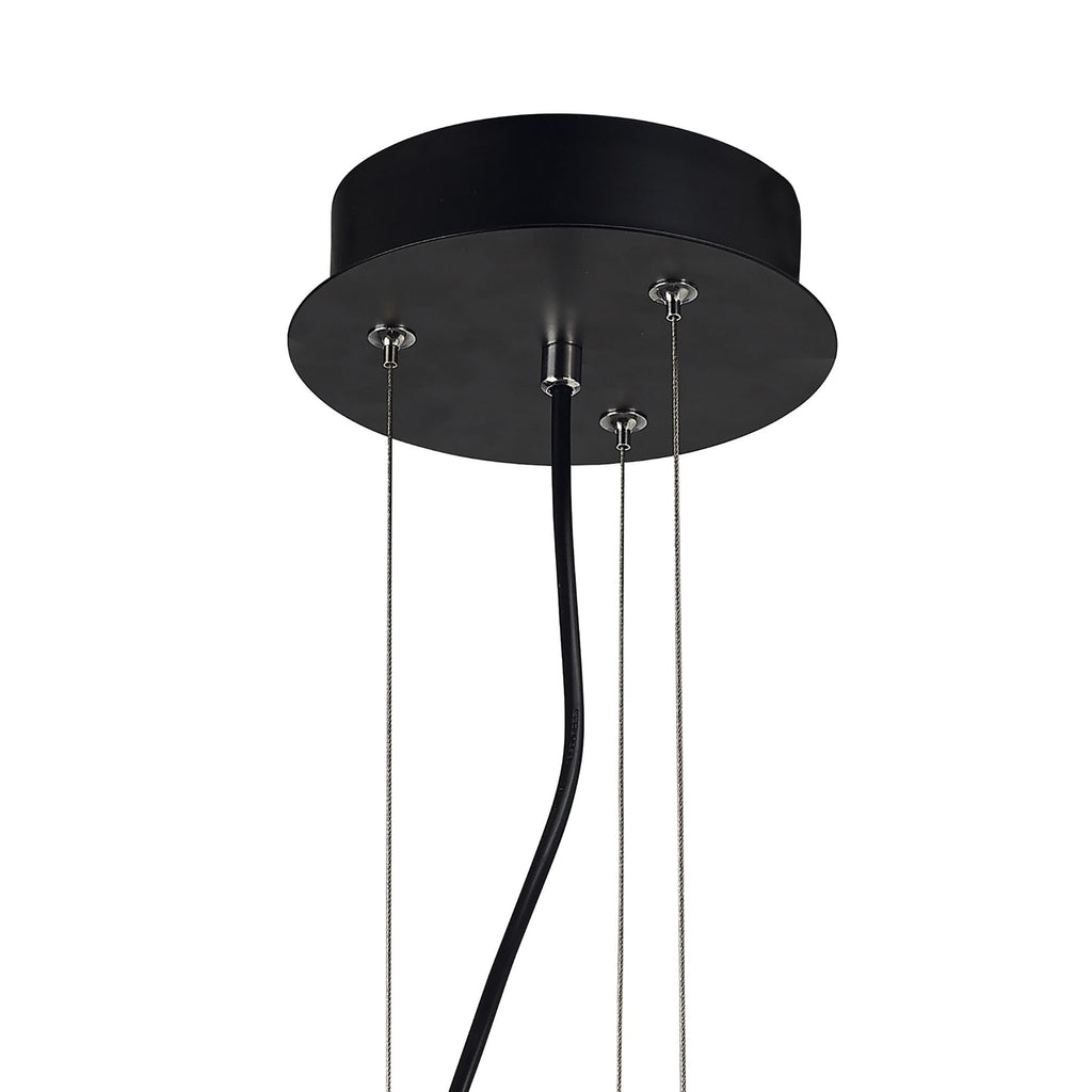 M4841 Argenta Pendant Small 18W LED Matt Black/Silver/White Acrylic