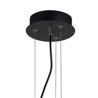 M4841 Argenta Pendant Small 18W LED Matt Black/Silver/White Acrylic