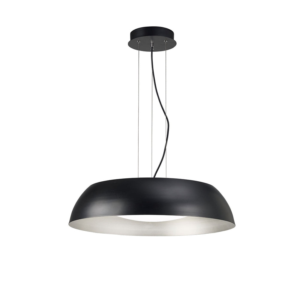 M4843 Argenta Pendant Large 30W LED Matt Black/Silver/White Acrylic