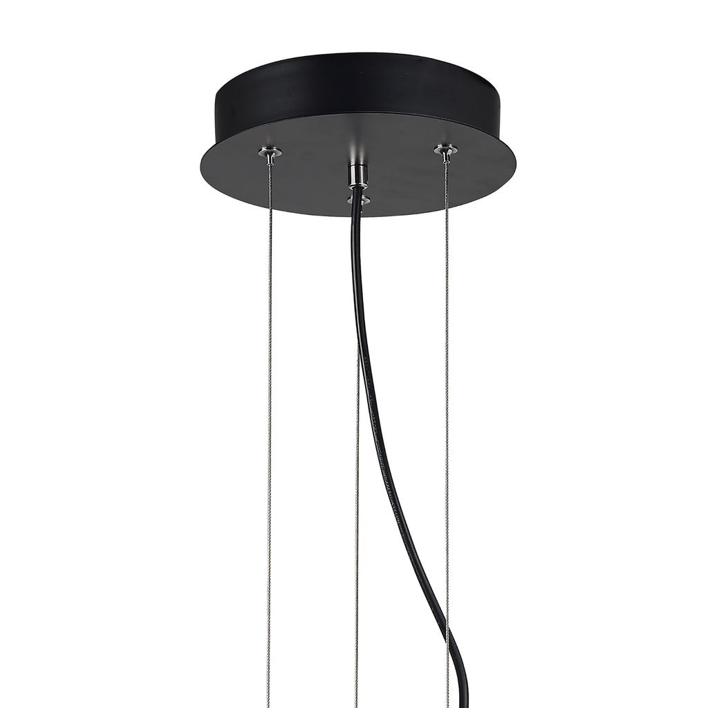M4843 Argenta Pendant Large 30W LED Matt Black/Silver/White Acrylic