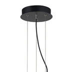 M4843 Argenta Pendant Large 30W LED Matt Black/Silver/White Acrylic